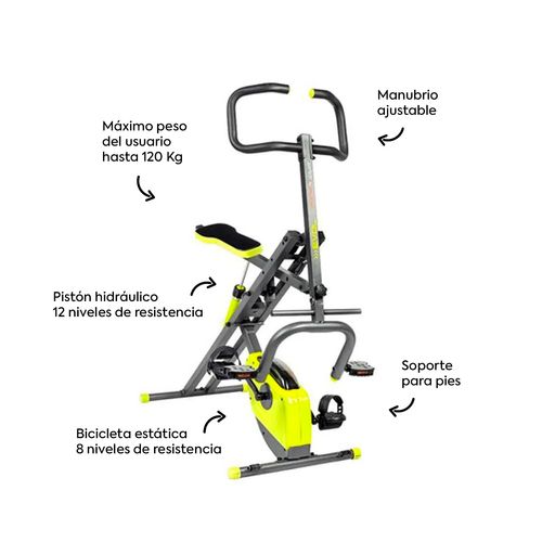 Máquina de entrenamiento 2 en 1 Total Crunch Max