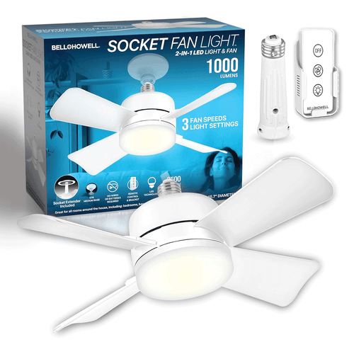 Socket Fan - Ventilador con foco 2 en 1 portátil