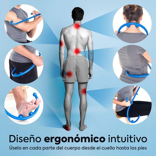 Masajeador Manual en S de 11 Perillas para el Cuerpo Relax Me Massager S