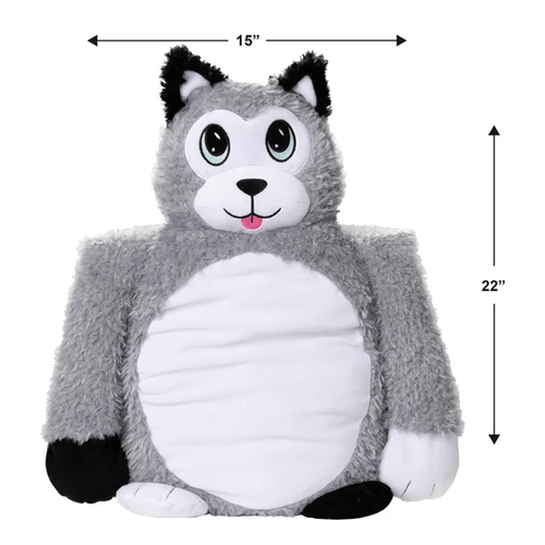 Peluche Abrazable Husky + Llavero - Little Big Hugs