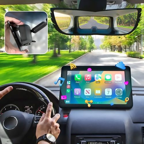 Combo para Auto Pantalla Full HD Kleva Smart Play + Espejo Retrovisor Angel View