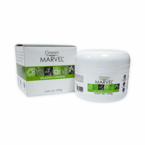 Bálsamo Corporal Relajante Muscular Hidratante Libre de Parabenos Green Marvel de 120 g