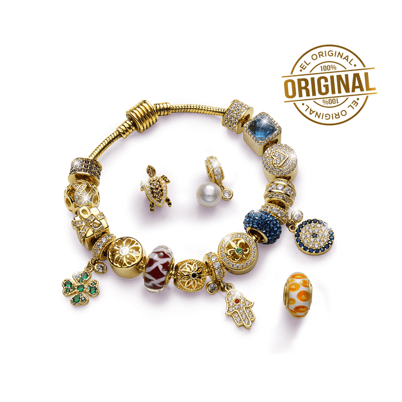 Pulsera-Armonia-en-Oro-de-18-Quilates-con-Piedras-Genuinas
