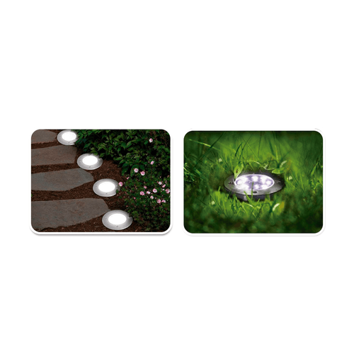 Outlet - Set de 4 luces LED solar Disk Lights