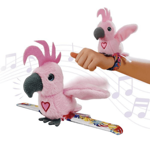 Pájaros Interactivo con Muñequera Repiten Aletean y Cantan - Happy Yappers Cacatúa