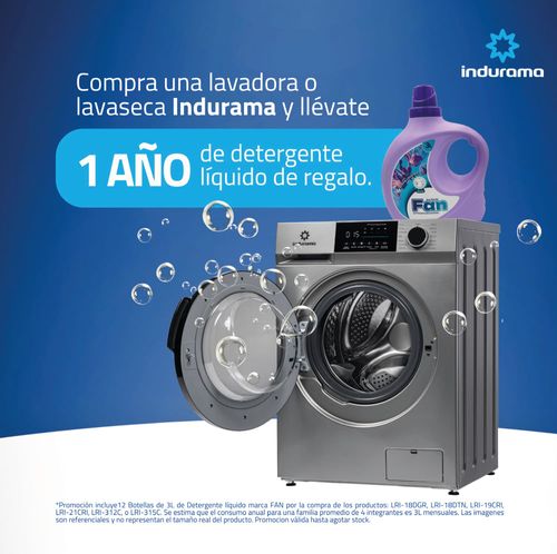 Lavaseca Indurama LRI-315C 15kg/8kg Blanca