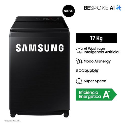 Lavadora Automática Samsung WA80F17S8BPE 17Kg Negro