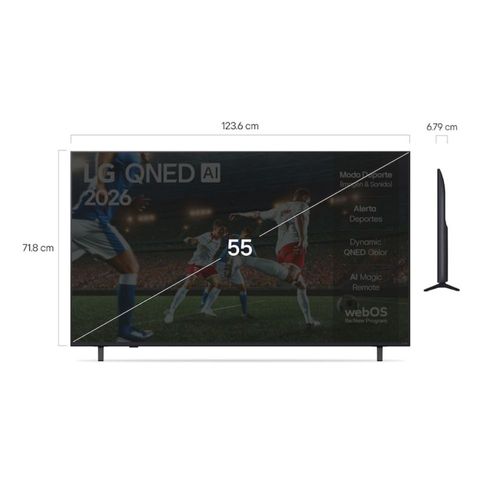 Televisor Smart 4K Ultra HD 55 Pulgadas LG QNED 55QNED73ASA