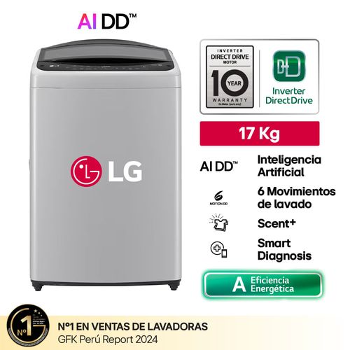 Lavadora Automática LG WT17DV6T 17kg Gris