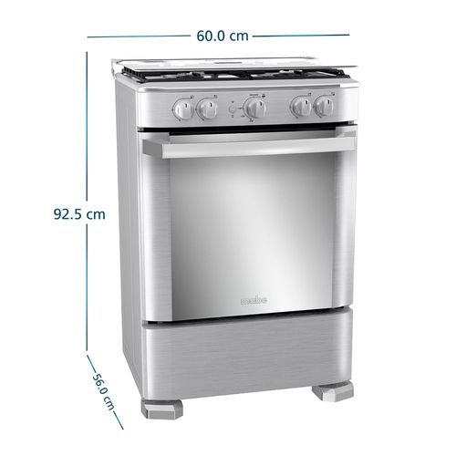 Cocina a Gas Mabe 24" 4 Hornillas CMP6030FX1 Silver