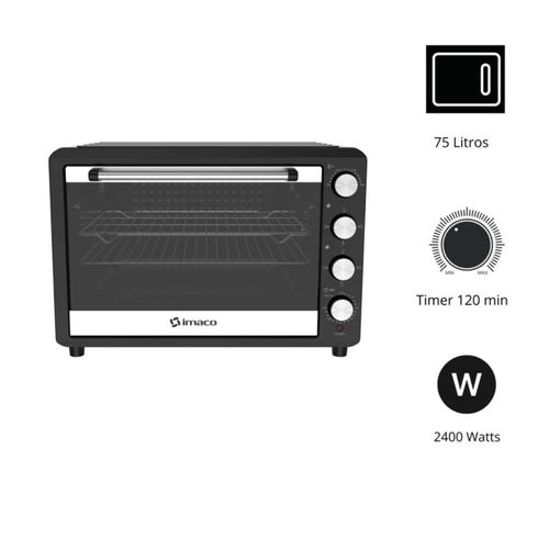 Horno Eléctrico Imaco 75 Litros HEB75R Negro