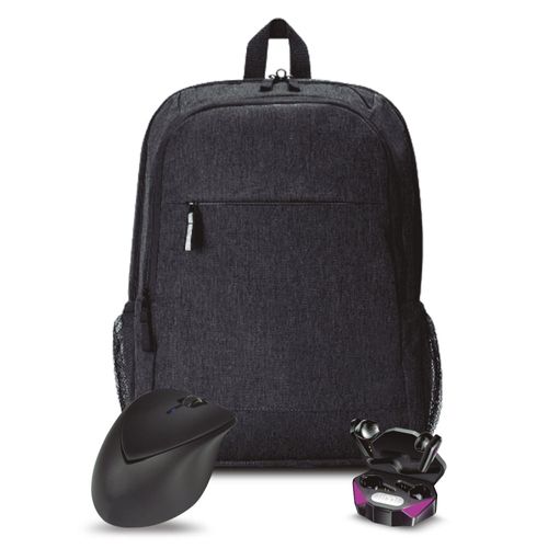 MOCHILA PORTA LAPTOP 15.6"+MOUSE INALAMBRICO+AIRBUDS INALAMBRICO