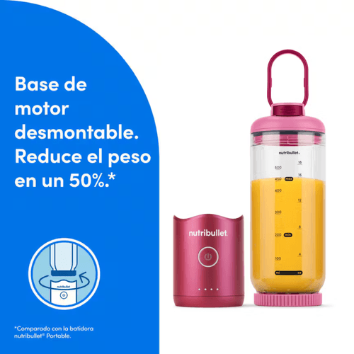 Extractor de Nutrientes Portátil Nutribullet Flex 650 ml Fucsia