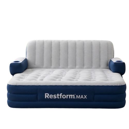 Cama Inflable Restform Max Queen Size 3 en 1 Azul