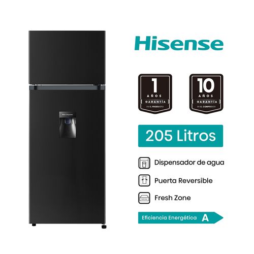 Refrigeradora Top Mount Hisense RT205N1ABA 205 L frost negro
