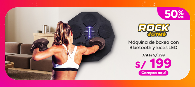 Máquina de Boxeo Inteligente con Bluetooth para Música con Luz Led Rock Gym