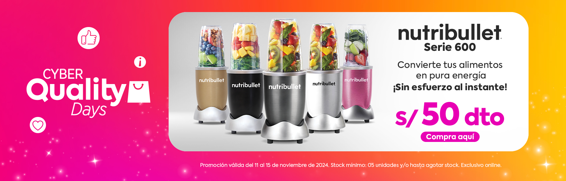cyber quality Nutribullet 600