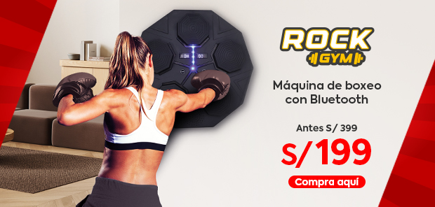 Máquina de Boxeo Inteligente con Bluetooth para Música con Luz Led Rock Gym