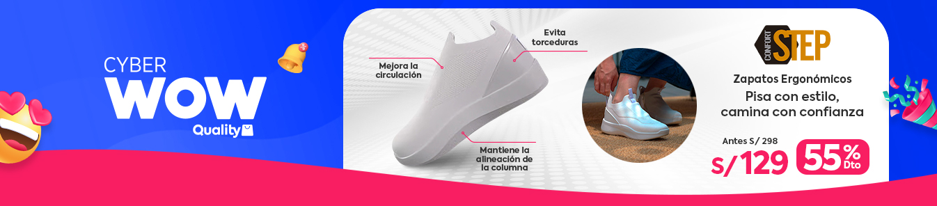 Zapatos Ergonómico Unisex Confort Step con Tecnología Hexatec Colores