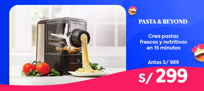 Máquina Automática 3 en 1 Para Pastas Postres y Jugos Emeril Pasta & Beyond