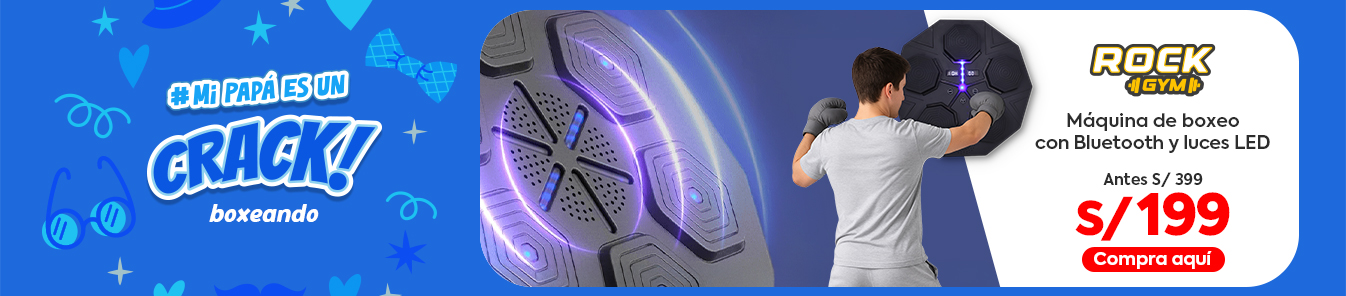 Máquina de Boxeo Inteligente con Bluetooth para Música con Luz Led Rock Gym