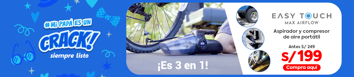 Aspirador y Compresor de Aire Portátil - Easy Touch Max Airflow