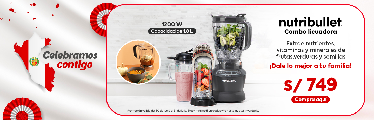 Licuadora de 1.8 L y 1200 W - Nutribullet Combo