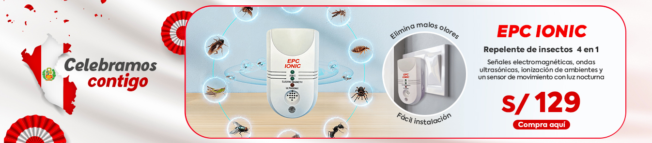Repelente de Insectos Ultrasónica 4 en 1 Epc Ionic
